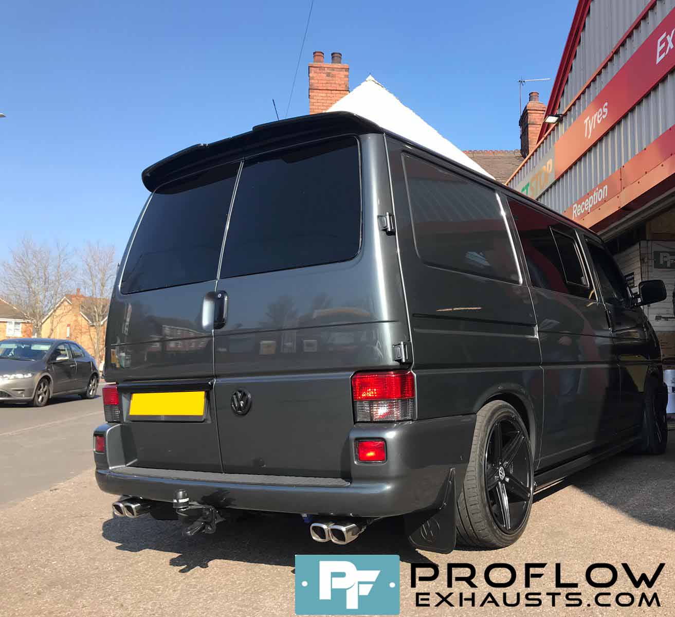 Proflow Custom Built VW T5 Exhaust Dual Exit Twin Tailpipes Proflow