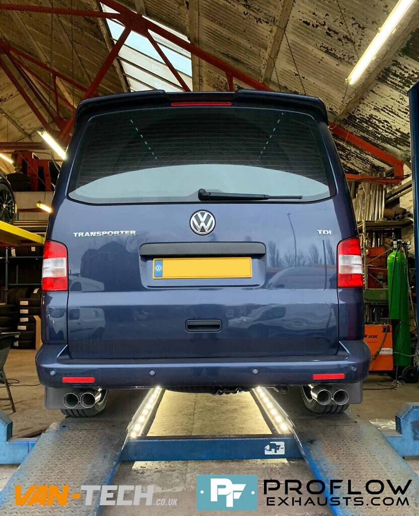 VW Transporter T5 T5 1 Exhaust Proflow Custom Stainless Steel Dual Exit