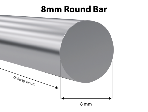 Proflow Exhausts Stainless Steel Round Bar 8mm 304 grade