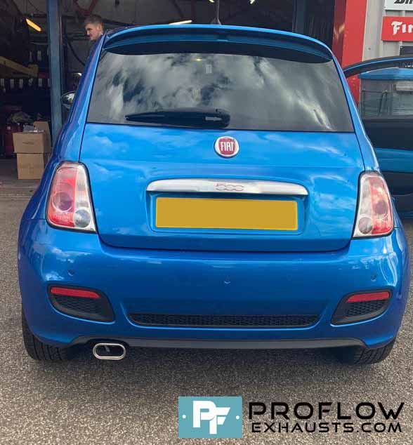 Proflow Exhausts Back Box Delete Fiat 500 with Stainless Steel Tailpipe