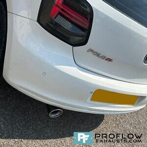 Back Box Delete Stainless Steel Exhaust With TX170 Carbon Finish Tailpipe For VW Polo (1)