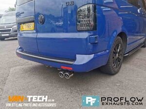 VW Transporter T5.1 Stainless Steel Custom Exhaust System Single Exit Twin Tailpipe (2)