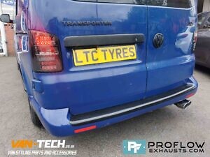 VW Transporter T5.1 Stainless Steel Custom Exhaust System Single Exit Twin Tailpipe (5)