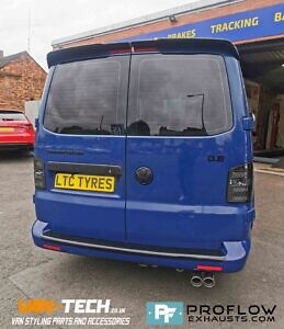 VW Transporter T5.1 Stainless Steel Custom Exhaust System Single Exit Twin Tailpipe (6)