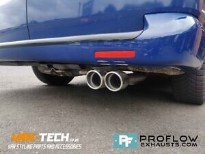 VW Transporter T5.1 Stainless Steel Custom Exhaust System Single Exit Twin Tailpipe (8)