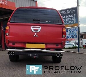 Mitsubishi L200 Custom Made Exhaust Middle And Dual Exit Rear Made From Stainless ( (6)