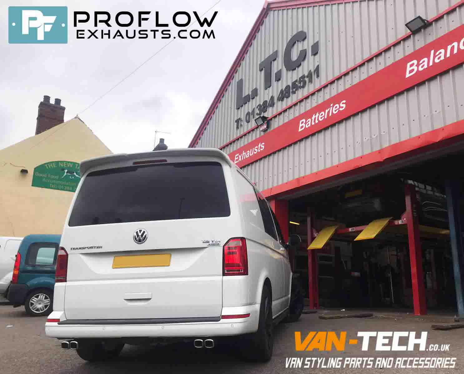 VW Transporter T5 Custom Exhaust Middle And Dual ( (4)